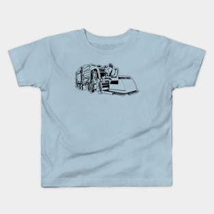 Front Loading Garbage Truck Kids T-Shirt